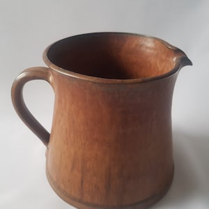 Vintage brown jug 2.5 liters, vase, handle vase, handmade, milk jug, water jug, juice jug, stoneware jug, West Germany Pottery
