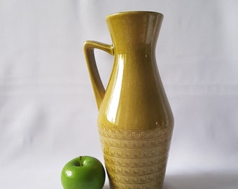 Vintage Bay keramische vaas / kruik, West-Duitsland No. 271-25, zeldzame groene BAY Keramiek 50s-60s, Mid century West Germany Ceramics