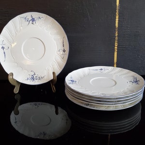 Villeroy & Boch Vieux Alt Luxembourg Set of 6 bread plates, cake plates, breakfast plates, saucers for soup cups, Vitro Porcelaine