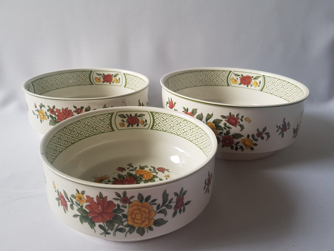 3 Bowls Villeroy & Boch Porcelain Summerday, Tableware Service Villeroy
