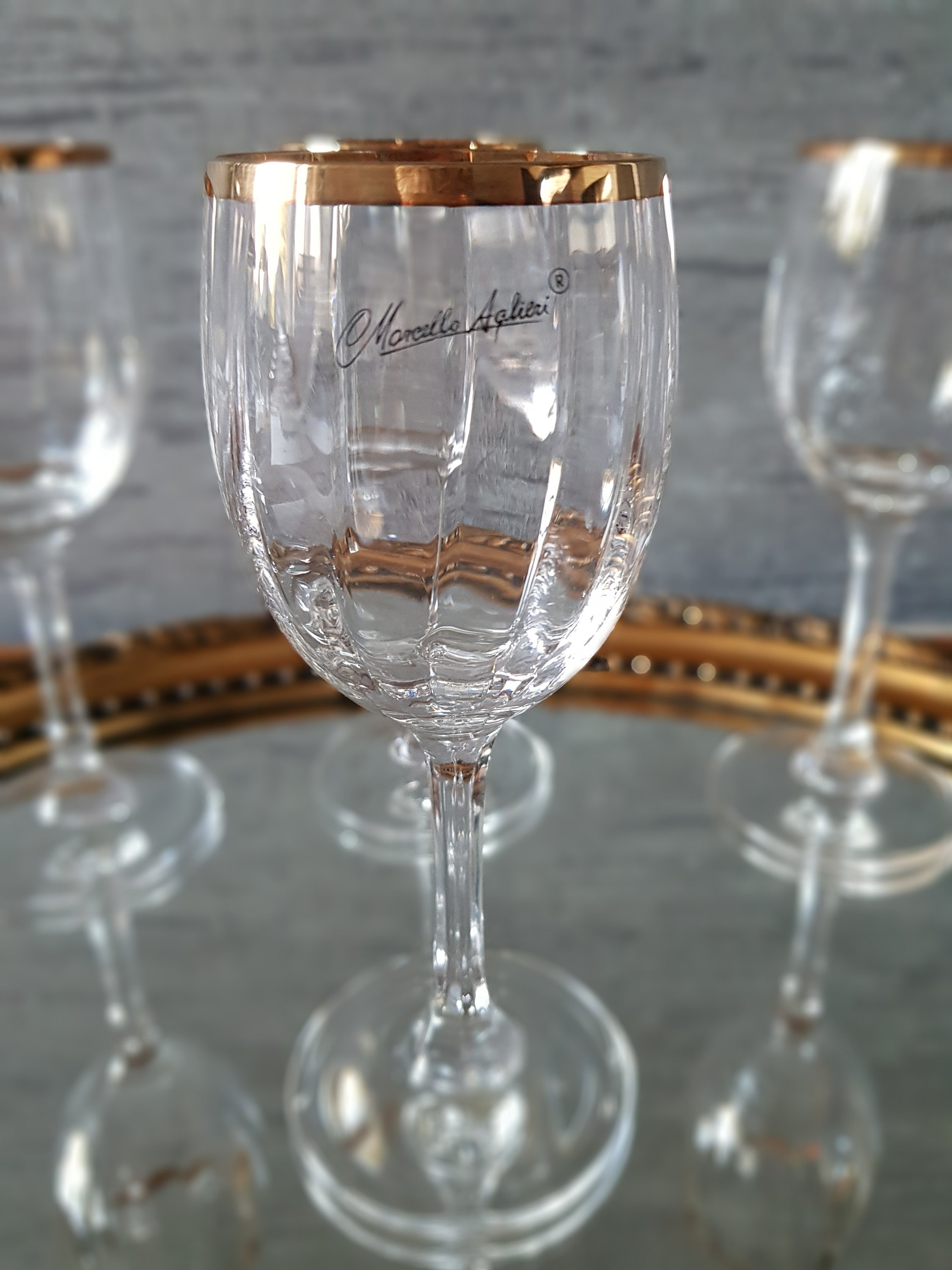 Lot de 4 verres à vin rouge sans plomb de 484 ml avec longue tige