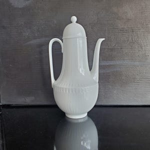 1xVintage Hutschenreuther Selb KaffeekanneLHS,Porzellan Kanne Weiss Alte Löwenmarke,Ersatzteil Geschirr Sammlerstück ServierenKaffee Küche