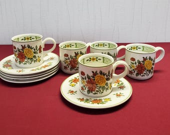 Villeroy & Boch Porcelain Summerday, 5 people 2 pcs. coffee cup set, 10 pcs., Vitro Porcelain, Made in Germany, Tableware service Villeroy Boch