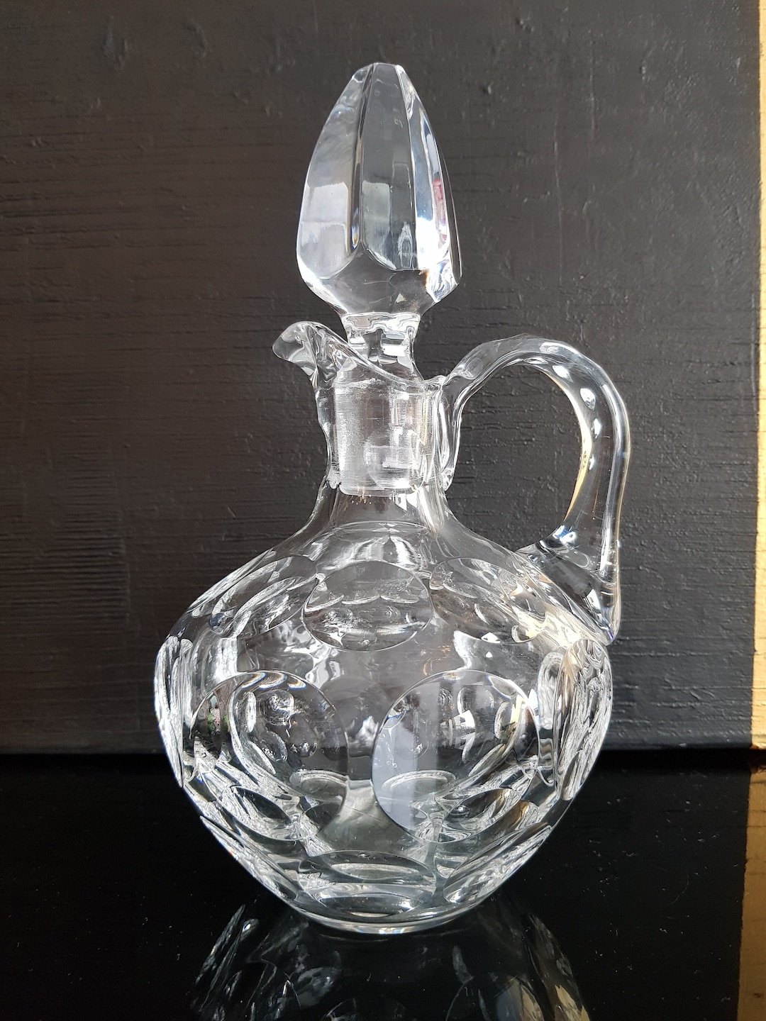 Wunderschöne sehr elegante Bleikristall Karaffe von Nachtmann Germany,Dekanter, für Cognac,Whisky,Likör,Henkelkaraffe