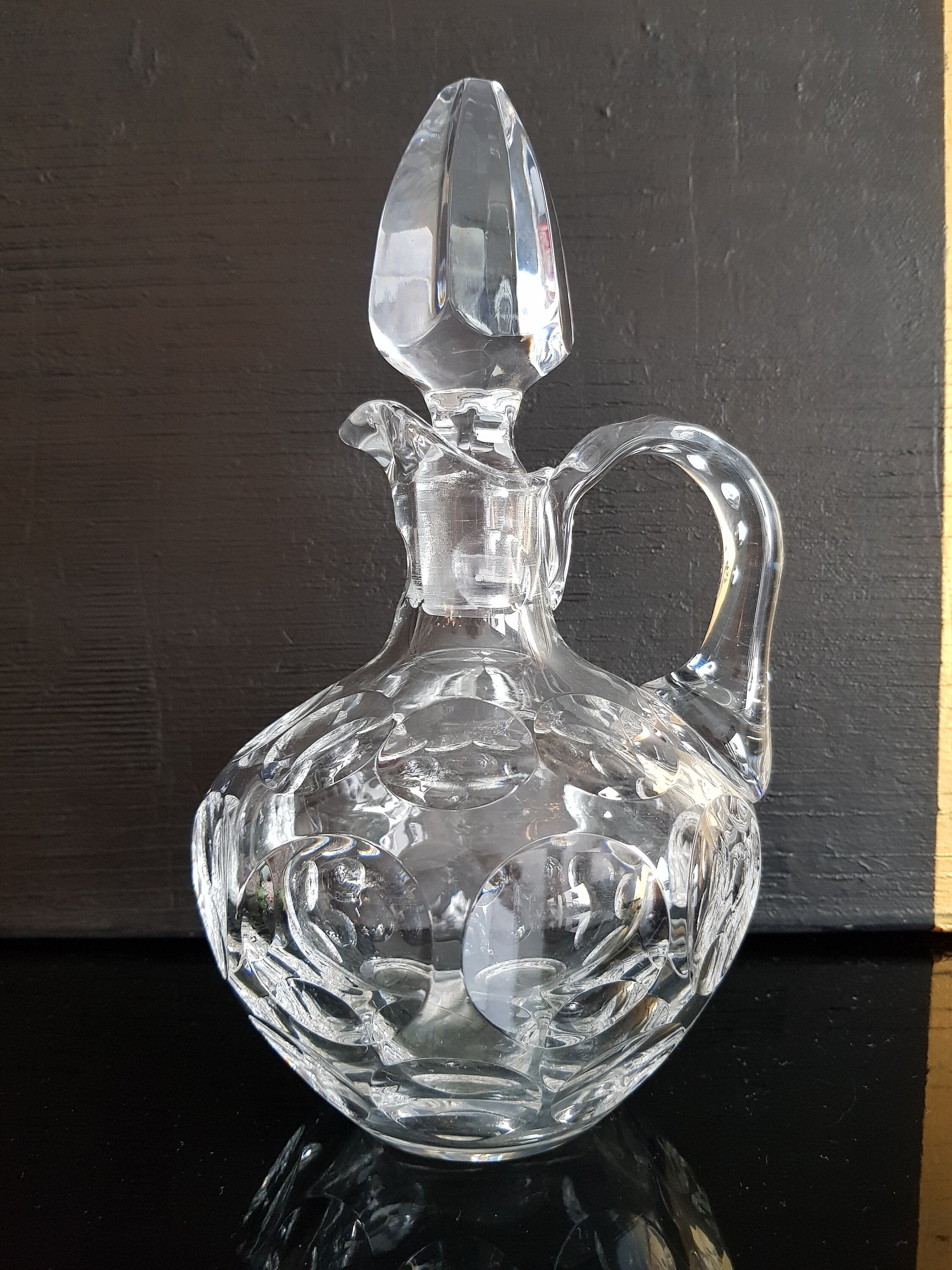 Wunderschöne sehr elegante Bleikristall Karaffe von Nachtmann Germany,Dekanter, für Cognac,Whisky,Likör,Henkelkaraffe