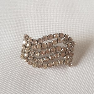 vintage rhinestone brooch, 60s, 70s vintage jewelry, old brooch