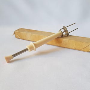 Vintage DDR cold cuts fork, fork with push button, menu fork