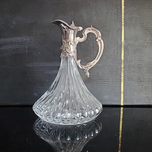 Antique Silver and Crystal Decanter Set - Etsy