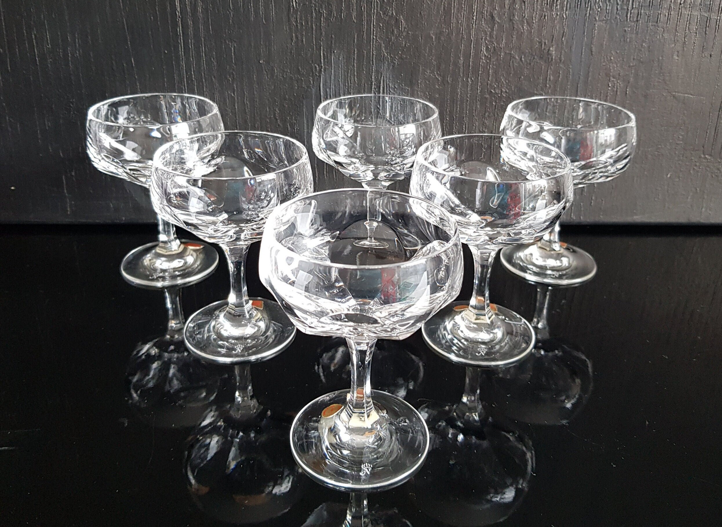 6 x elegante Nachtmann Likörschalen,hochwertige Bleikristall mit Diamanten geschliffen,Design Sonja,Nachtmann Kristall Germany Likörgläser