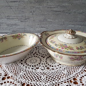 Royal Epiag Czechslovakia Porcelain Tureen and Bowl, Bohemian Porcelain from around 1930-1940s, Art Deco Porcelain