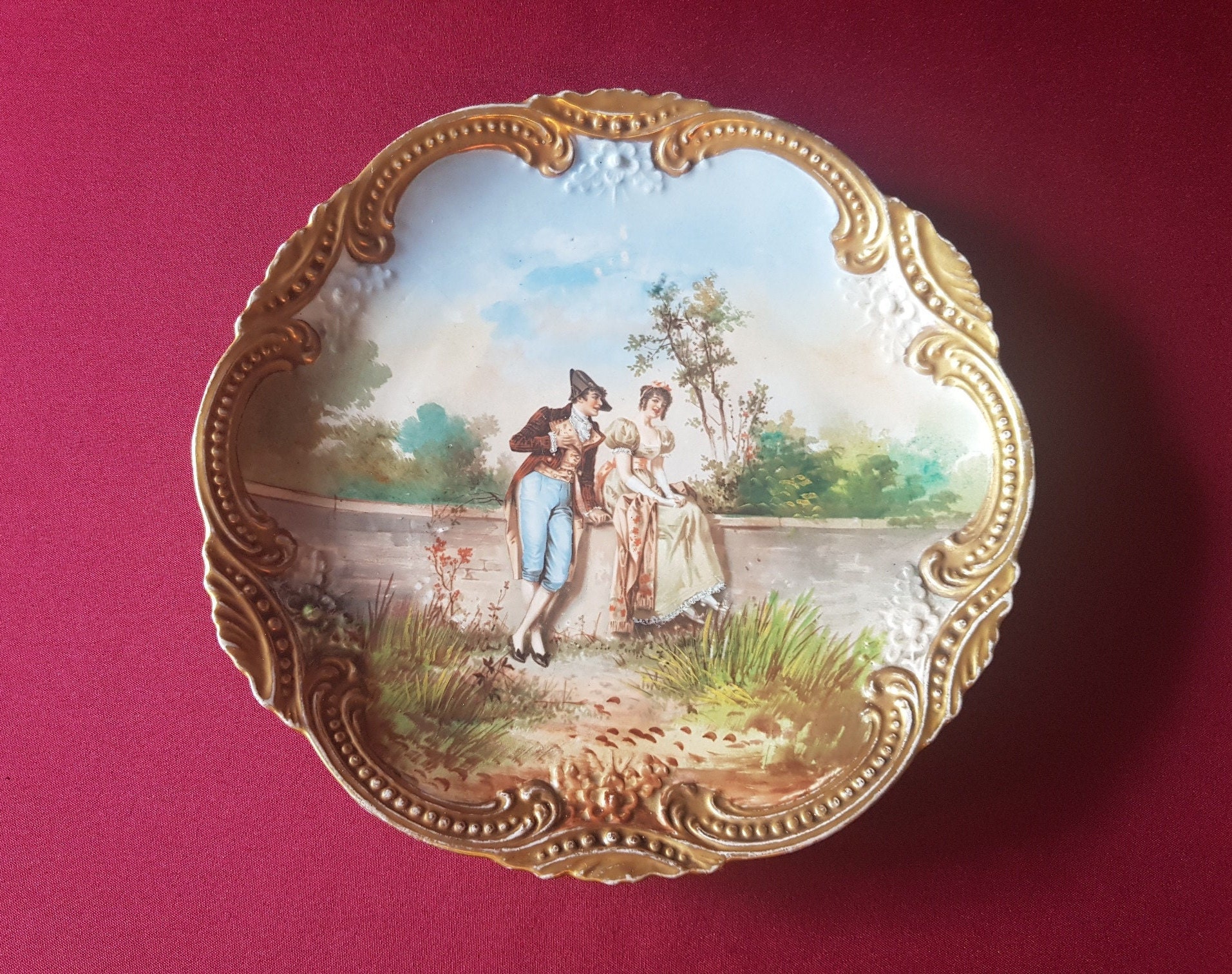 Antique 1892-1907 Limoges France T&V Plate/アンティーク