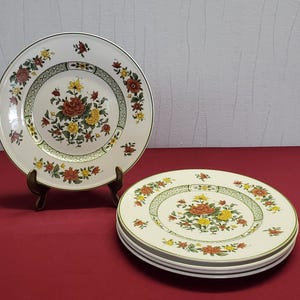 Set of 5 breakfast plates Villeroy & Boch Porcelain Summerday, dessert plates, cake plates, tableware service, Vitro Porcelain