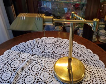 Relco Milano Italy, brass lamp, dimmable, desk lamp, Gianfranco Frattini table lamp, adjustable articulated arm