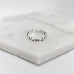 Sterling Silver Name Ring - Custom Ring - Personalized Ring