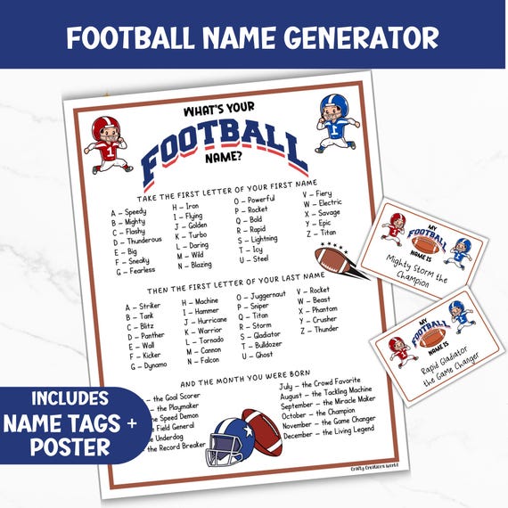 Football Display Names Football Names List