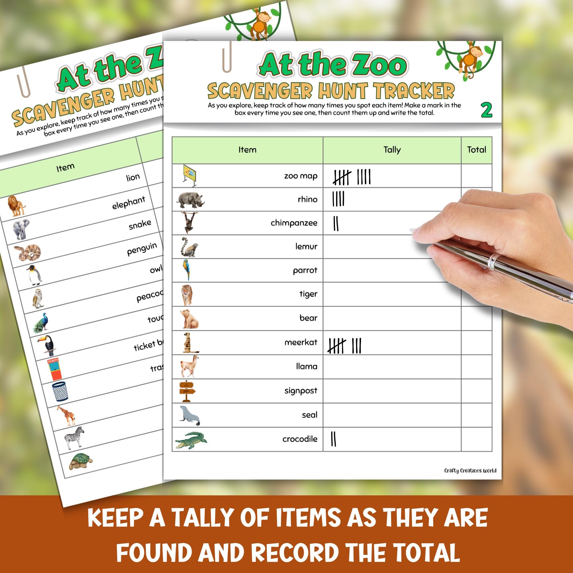Zoo Scavenger Hunt Printables for Kids, Animal Adventure Activity, Zoo ...