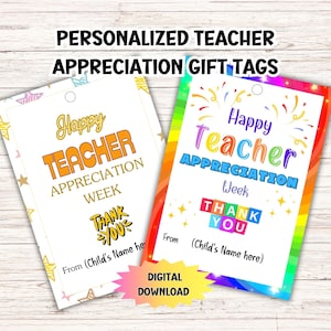 Etiquetas de regalo personalizadas para maestros, etiquetas de regalo de agradecimiento para maestros, tarjeta de obsequio para maestros, etiqueta de recuerdo para personal educativo, etiquetas personalizadas