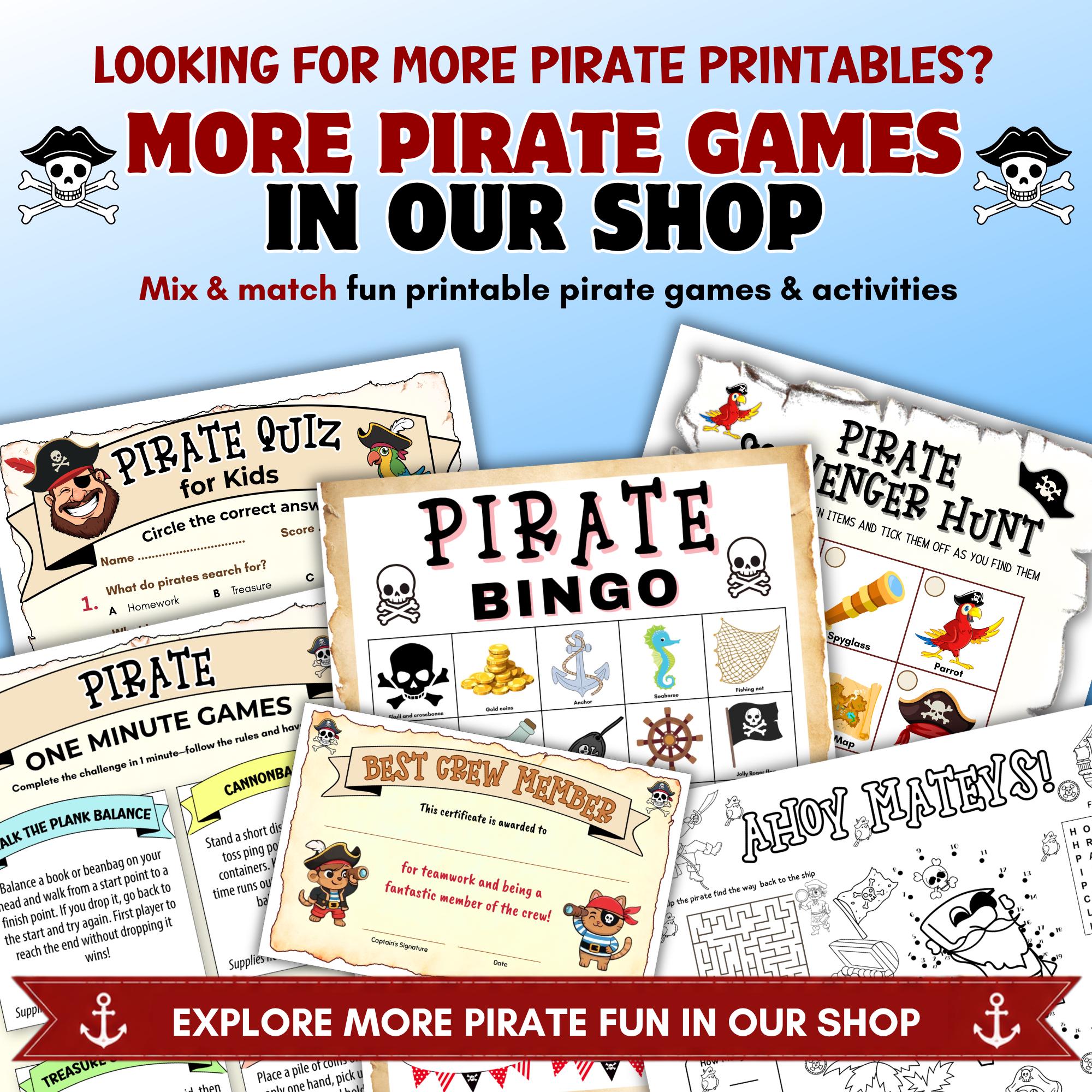 Whats Your Pirate Name Party Game for Kids, Fun Name Generator Activity ...