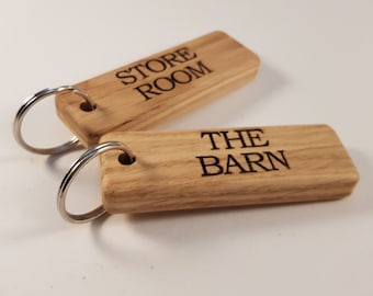 Small Oak Key Ring