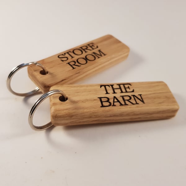 Small Oak Key Ring