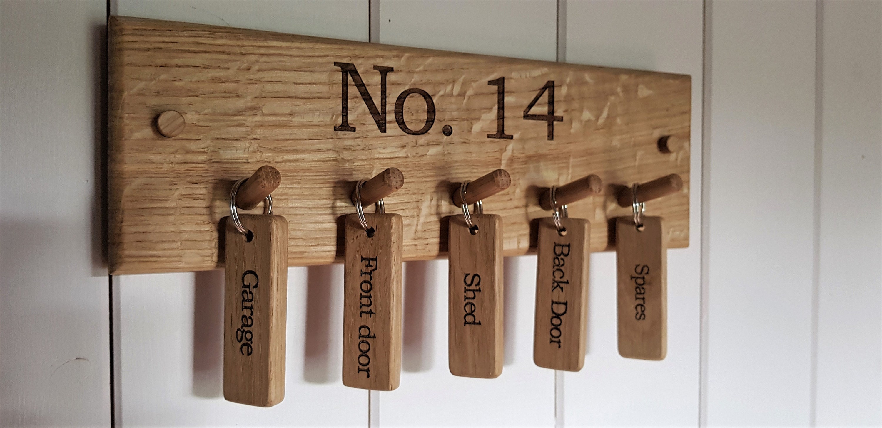 Small Oak Key Ring | Etsy