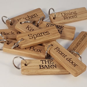 Small Oak Key Ring - Etsy