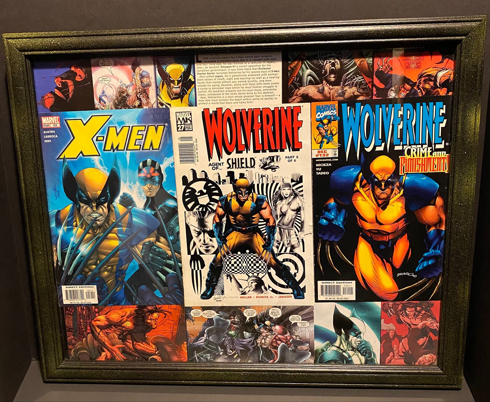 Wolverine Framed Comic Book Wall Art Collage Marvel Avengers Etsy