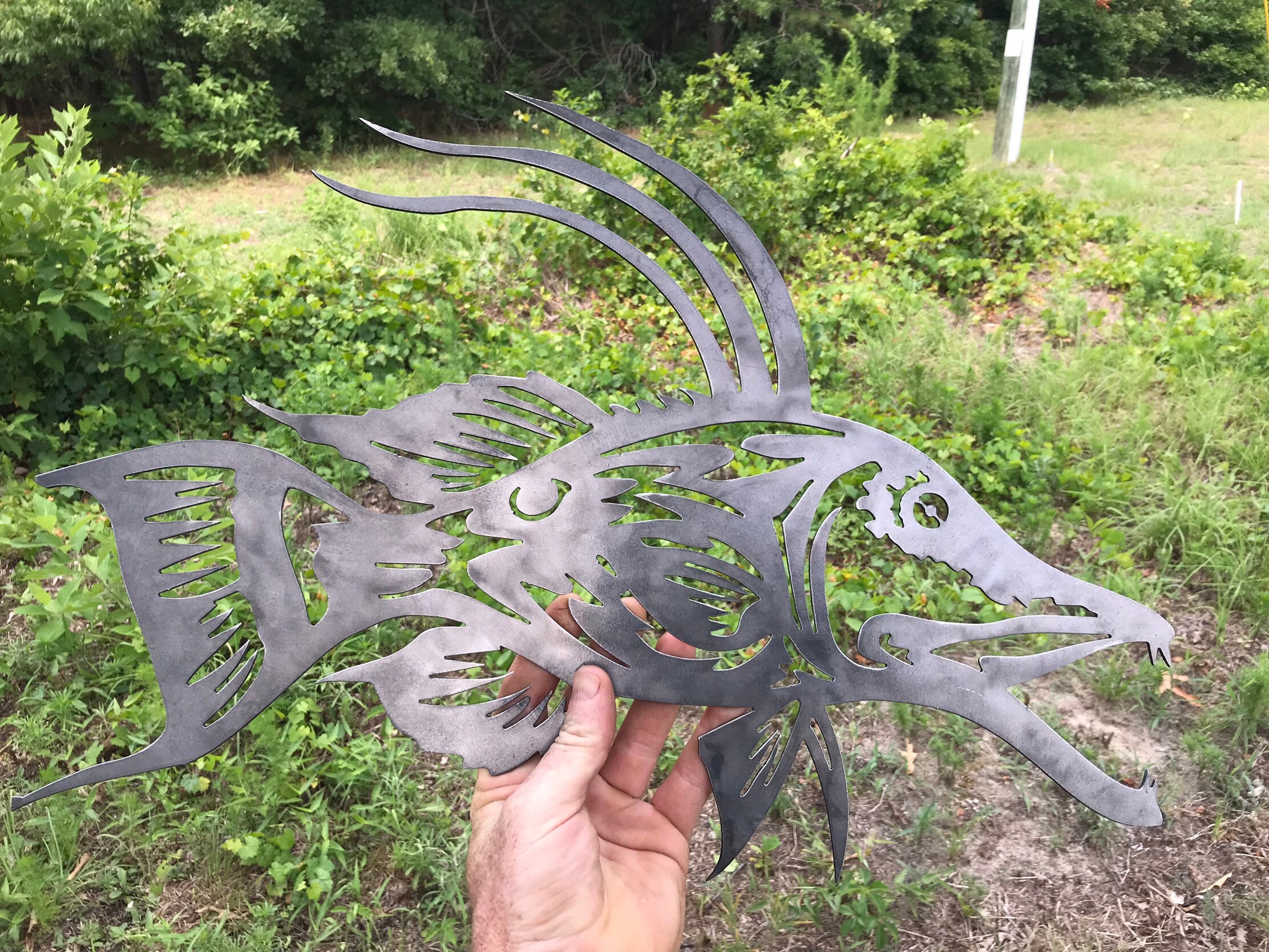 Fish Wall Hanging Hogfish Metal Art Sportsmans Hogfish Etsy