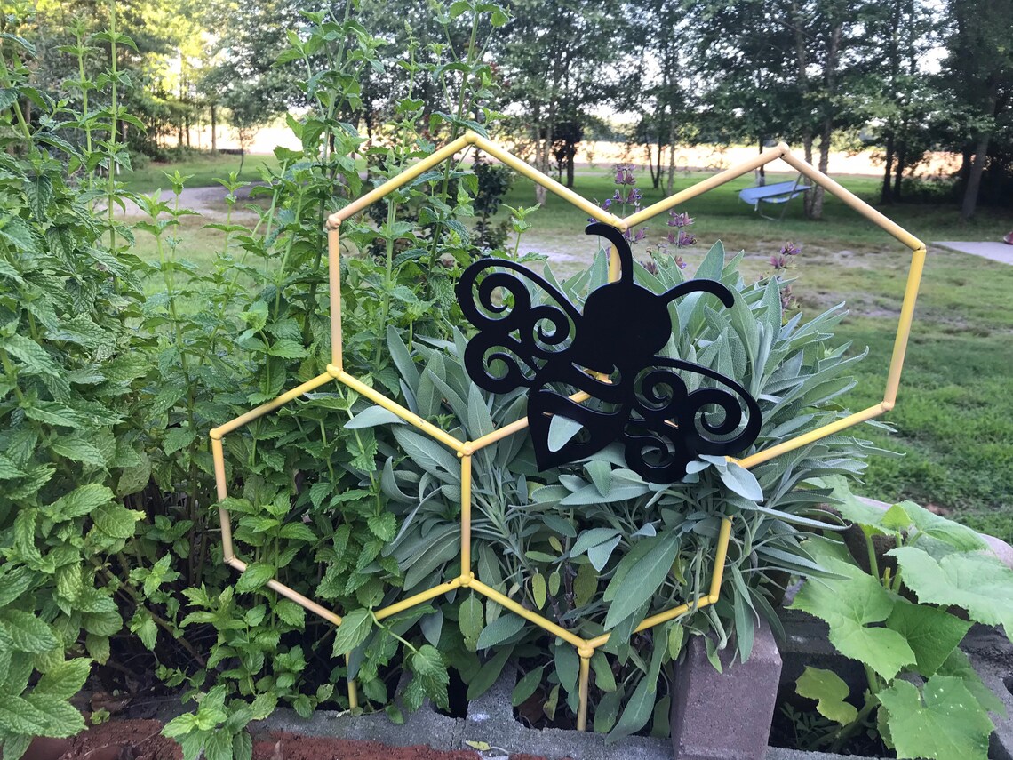 Honey Bee Plant trellis Yard Art Garden Trellis Etsy