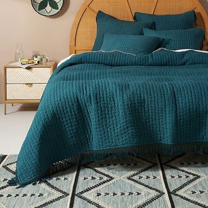 Dark best sale teal coverlet