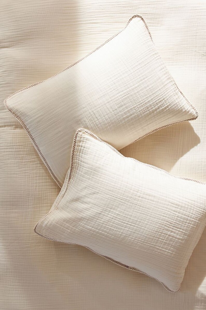 4 Layer Gauze Muslin Bedding Duvet Cover Set Organic Cotton Etsy