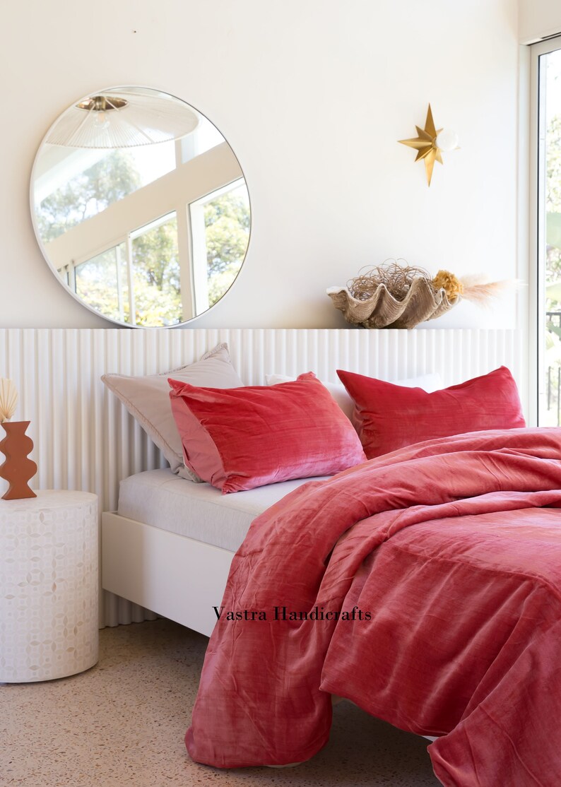 Pink Velvet Duvet Cover Comforter Cover Full UO Bedding Set Etsy