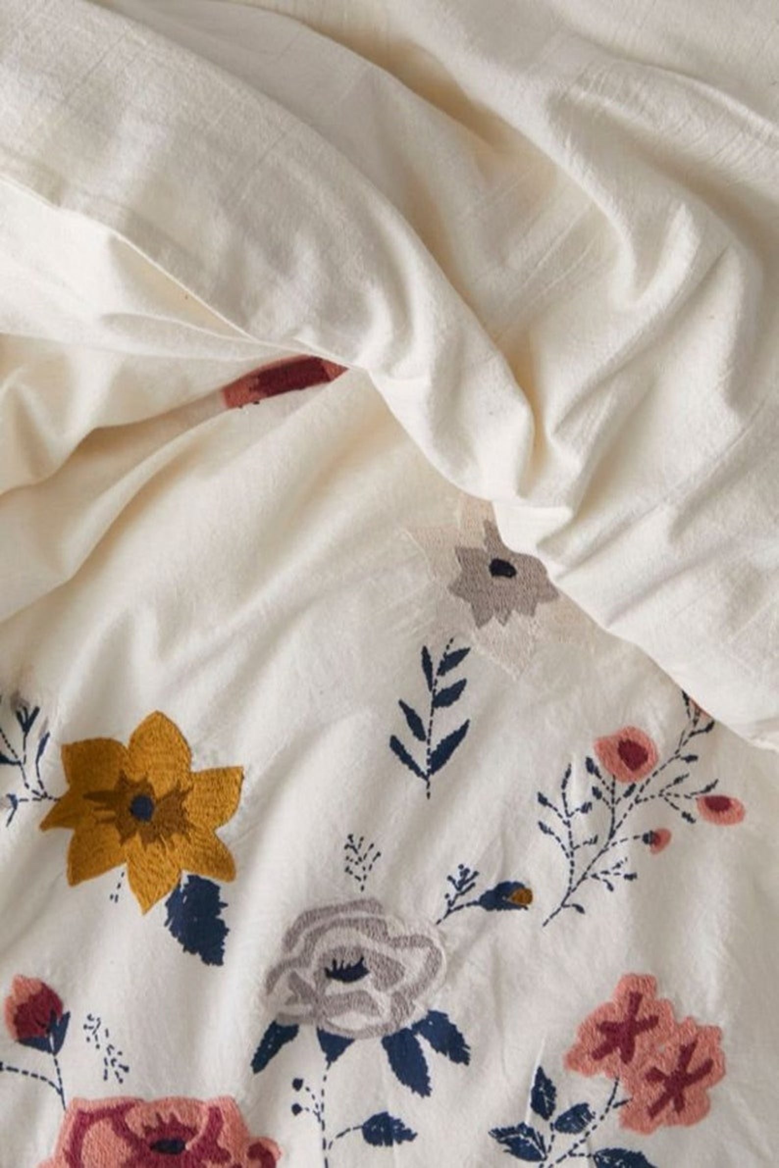 3 Pieces Set Embroidered Cotton Duvet Cover Set King Duvet Etsy