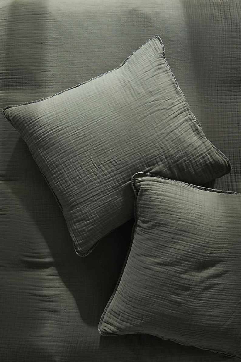 4 Layer Gauze Muslin Bedding Duvet Cover Set Organic Cotton Etsy