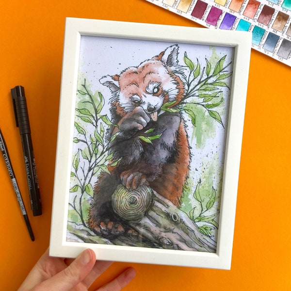 Red Panda | Art print | Watercolor reproduction