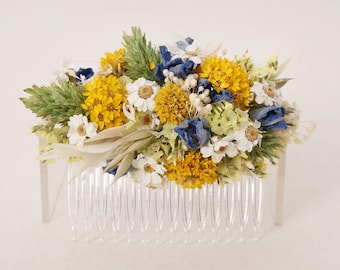 Kopfschmuck aus getrockneten Blumen Serie Marlene, (Maxibrief)