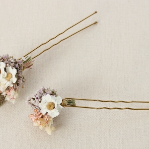 Hairpin made from real dried flowers from the Lina series available in 2 sizes maxi letter image 4