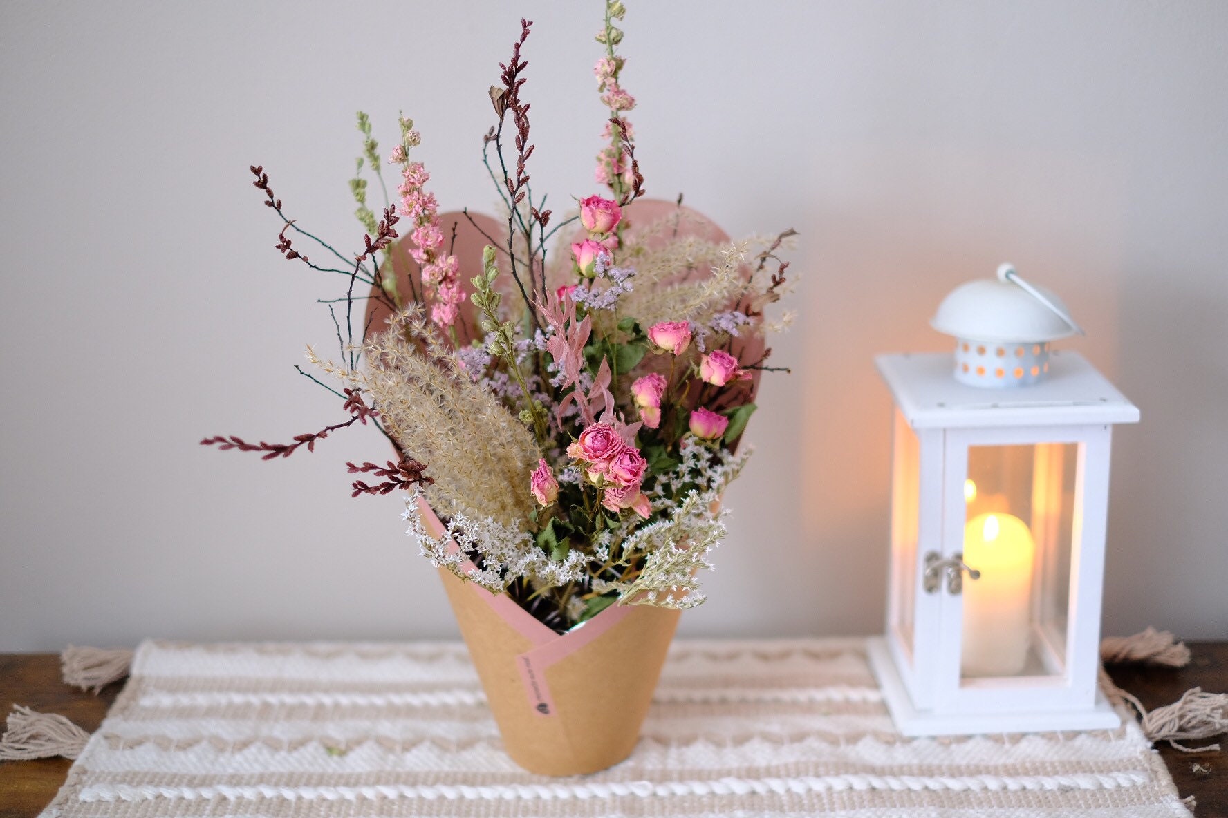 Cœur de Fleurs Sèches