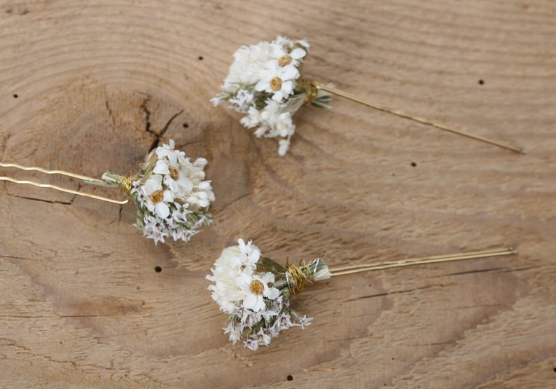 Hairpin made from real dried flowers from the Mia series available in 2 sizes maxi letter image 8