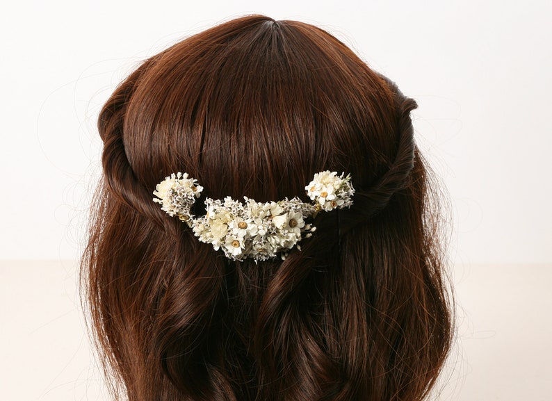 Hairpin made from real dried flowers from the Mia series available in 2 sizes maxi letter image 5