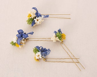 Hairpin made from real dried flowers from the Marlene series available in 2 sizes (maxi letter)