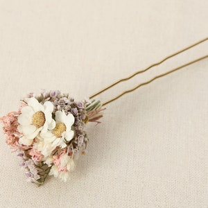 Hairpin made from real dried flowers from the Lina series available in 2 sizes maxi letter image 3