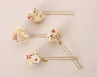 Haarnadel aus echten getrockneten Blumen aus der Serie Emilia in 2 Größen erhältlich (Maxibrief)