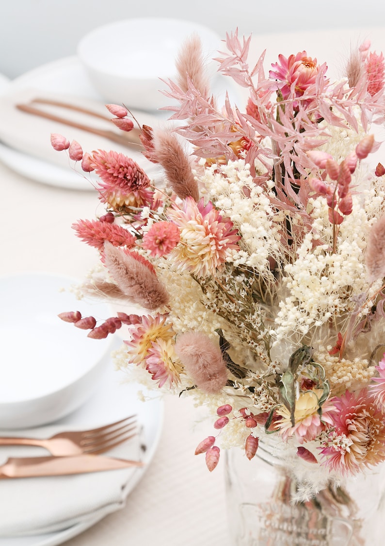 Trockenblumenstrauß Rose, in 2 Größen erhältlich , dried bouquet, Trockenstrauß, dried Flowers, Trockenblumen, DHL zdjęcie 3