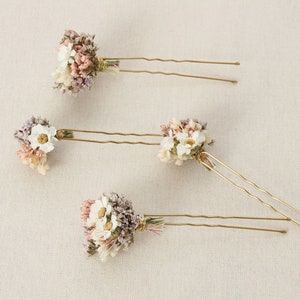 Hairpin made from real dried flowers from the Lina series available in 2 sizes maxi letter image 1