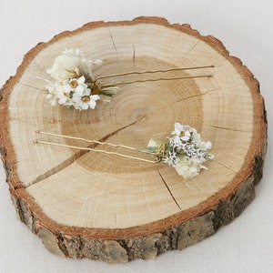 Hairpin made from real dried flowers from the Mia series available in 2 sizes maxi letter image 6