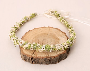 Couronne de fleurs séchées série Linda, (maxi lettre)