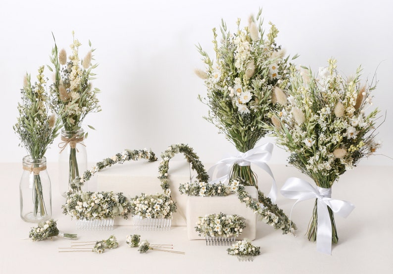 Forcina realizzata con veri fiori secchi della serie Grays disponibile in 2 misure maxi lettera immagine 10