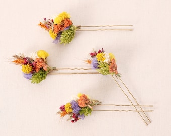 Hairpin made from real dried flowers from the Tramper series available in 2 sizes (maxi letter)