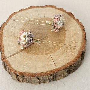 Hairpin made from real dried flowers from the Lina series available in 2 sizes maxi letter image 6